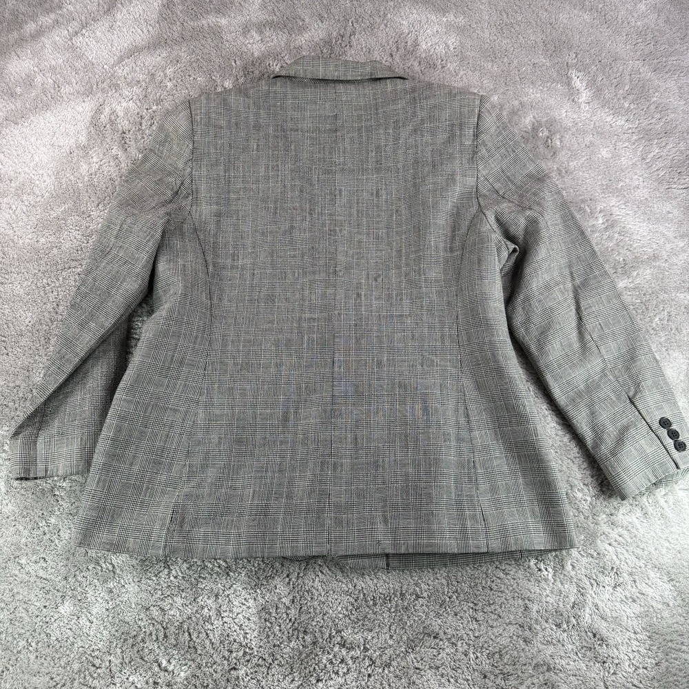 Pendleton Blazer Womens 16P Black Gray Plaid Virgin Wool Heritage USA Classic - Picture 4 of 11